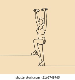 un dibujo continuo en el gimnasio