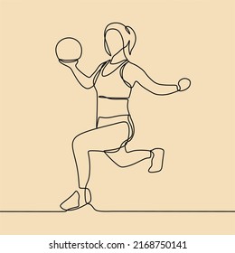 continuous line drawing on someone is at the gym