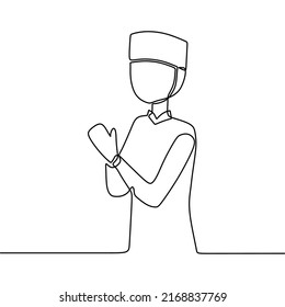 continuous line drawing on someone is praying