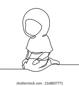 continuous line drawing on someone is praying