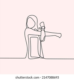 continuous line drawing on sport