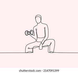 continuous line drawing on sport