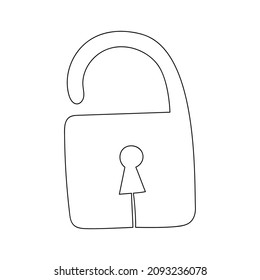 Bloqueo continuo del plano de línea abierto. Plantilla para su diseño. Ilustración vectorial.