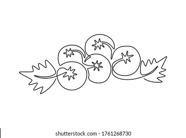 Continuous line drawing of organic blueberries, orchard icon. Berries fruitage concept for logo isolated on white. Modern one line draw design vector illustration