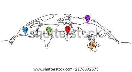 World Map Line Drawing | Free download on ClipArtMag