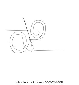 continuous line drawing of percent. isolated sketch drawing of percent line concept. outline thin stroke vector illustration