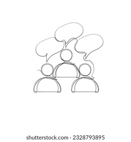 Stranggusszeichner mit Blase-Talksymbol