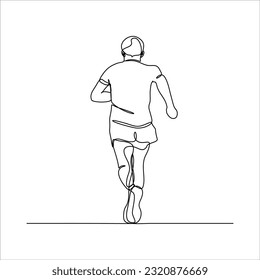  continuous line drawing of person jogging