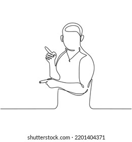 a continuous line drawing a person is like showing an object
