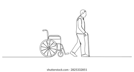 Continuous line drawing person