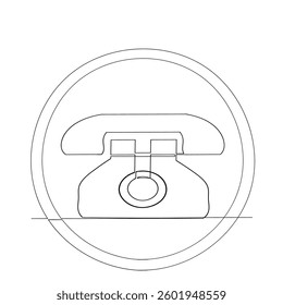 continuous line drawing Phone icon Vector collection. Call illustration sign set. contact symbol.