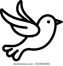 continuous line drawing of pigeon bird flying minimalism