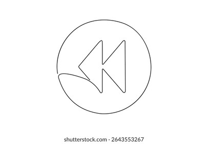 Continuous line drawing of play icon. Media, Video or music player button in linear style. One line drawing, Continuous line drawing of play symbols. 