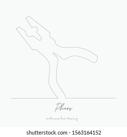 continuous line drawing. pliers. simple vector illustration. pliers concept hand drawing sketch line.