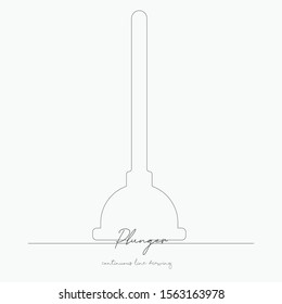 continuous line drawing. plunger. simple vector illustration. plunger concept hand drawing sketch line.