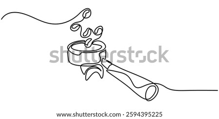 Continuous Line Drawing Of Portal filter. One Of Portal filter Machine. Portal Coffee Continuous Line Art. Editable Outline, Continuous Line Drawing.this line art, One Of Portal filter pro.