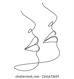 Kontinuierliche Zeichnung des Porträts einer schönen Frau Gesicht. Das Konzept der Hautpflege für junge weibliche Modelle. Fashion Beauty Model mit weißem Hintergrund. Vektorgrafik