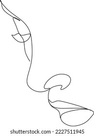 Continuous line drawing of Portrait of a Beautiful Woman's face. The Concept of Skin Beauty Care for young female models. Fashion beauty model with a white background. Vector