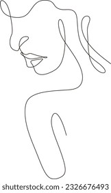 continuous line drawing of pregnant woman vector illustration Mother's Day card internationally.