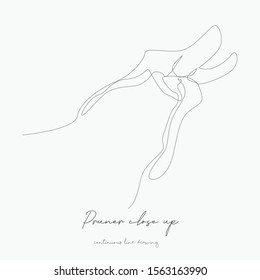 continuous line drawing. pruner close up. simple vector illustration. pruner close up concept hand drawing sketch line.