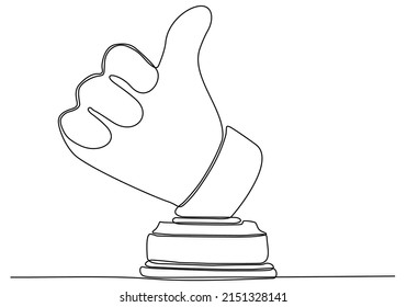 
continuous line drawing quality assurance award badge, premium choice, good product warranty concept vector illustration