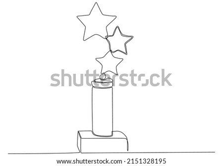 
continuous line drawing quality assurance award badge, premium choice, good product warranty concept vector illustration