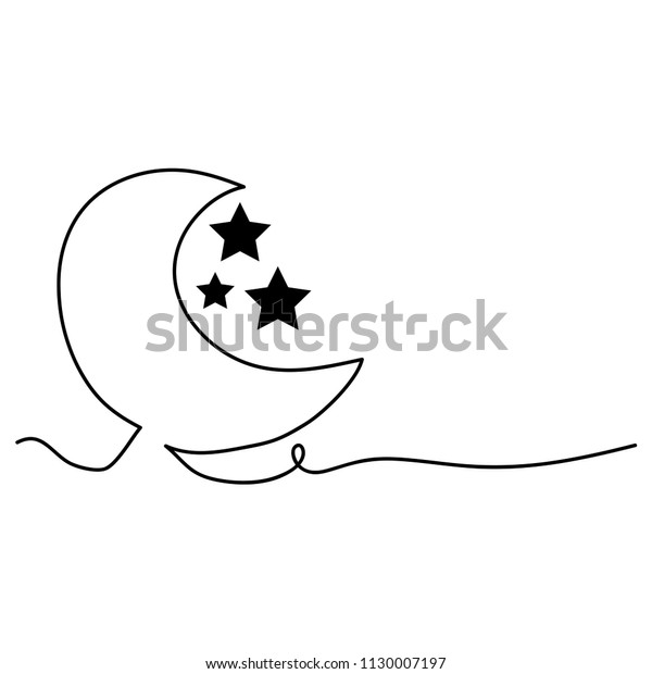 Continuous Line Drawing Ramadan Vector Illustration Stock Vector ...