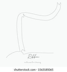 continuous line drawing. ribbon. simple vector illustration. ribbon concept hand drawing sketch line.