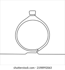 Continuous line drawing of ring