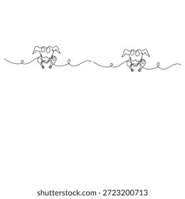 Desenho de linha contínua de peru assado para o jantar de ação de graças ilustração vetor