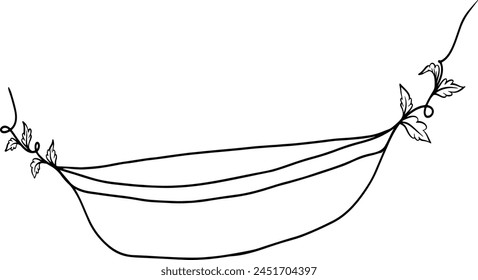 Continuous line drawing of Rowing boat on transparent background. Vector illustration