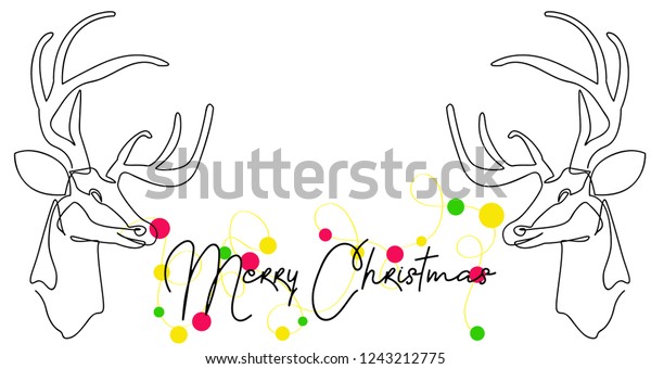 Continuous Line Drawing Santa Claus Sitting Stock Vector