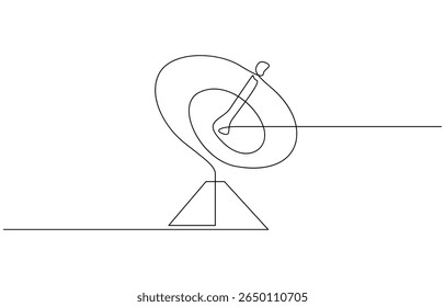 Continuous line drawing of satellite dish, object one line single line art, Continuous line drawing of satellite dish, tecnologi design vector illustration.