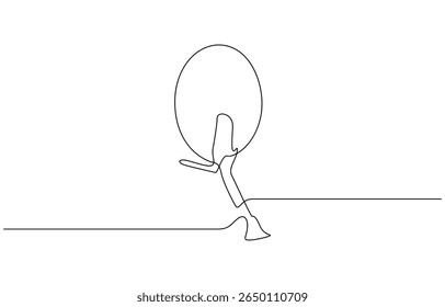 Continuous line drawing of satellite dish, object one line single line art, Continuous line drawing of satellite dish, tecnologi design vector illustration.