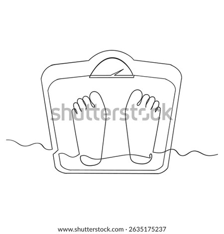 continuous line drawing Scales icon vector. Weight scale sign and symbol