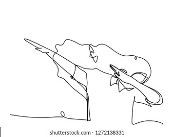 Continuous line, drawing of set Dab dance vector illustration for t-shirt, slogan design print graphics style
