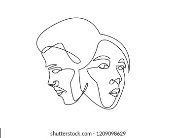 Continuous Line Face High Res Stock Images Shutterstock