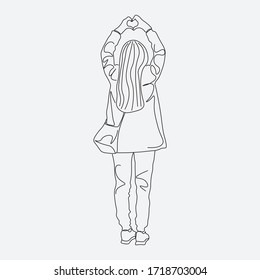 Continuous line, drawing of set faces and hairstyle, fashion concept, woman beauty minimalist, vector illustration 