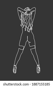 Continuous line, drawing of set faces and hairstyle, fashion concept, woman beauty minimalist, vector illustration 