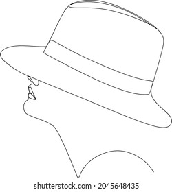 Continuous line, drawing of set faces and hairstyle, fashion concept, woman beauty minimalist, vector illustration for t-shirt, slogan design print graphics style