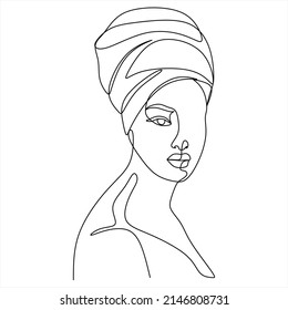 Continuous line, drawing of set faces and hairstyle, fashion concept, woman beauty minimalist, vector illustration for t-shirt, slogan design print graphics style
