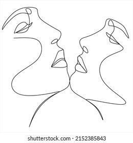 Continuous line, drawing of set faces and hairstyle, fashion concept, woman beauty minimalist, vector illustration for t-shirt, slogan design print graphics style