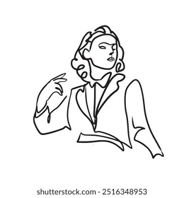 Continuous line, drawing of set faces and hairstyle, fashion concept, woman beauty minimalist, vector illustration for t-shirt, slogan design print graphics style
