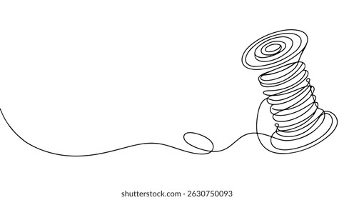 Desenho de linha contínua de bobina de linha de costura