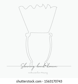 continuous line drawing. shaving hand-drawn. simple vector illustration. shaving hand-drawn concept hand drawing sketch line.