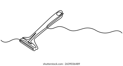 Continuous line drawing of shaving razor, shave beard, one line, single line art, hand drawn, vector illustration, Razor Blade Continuous Line Icon. 