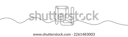Continuous line drawing of shekel currency symbol. Line art of the Israeli shekel currency symbol. One line drawing background. Vector illustration.