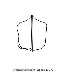 continuous line drawing shield illustration