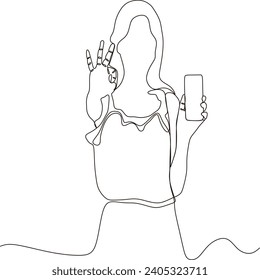 Continuous line drawing of simple fruit