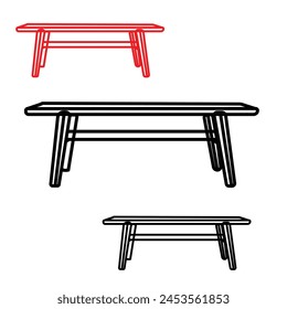 continuous line drawing of simple round table